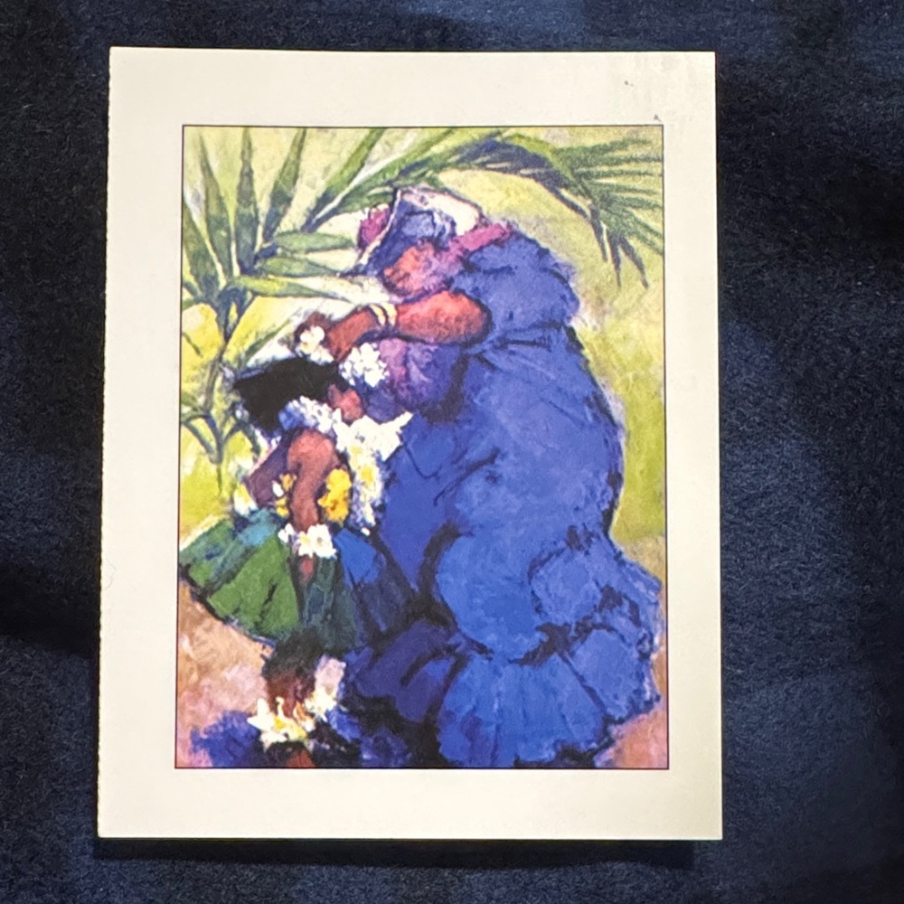 Tropical Dance Art Print with Blue and Green Tones